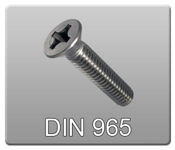 پیچ استوانه سر تخت استاندارد DIN965