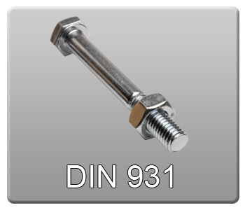 پیچ شش گوش نیم دنده استاندارد DIN931