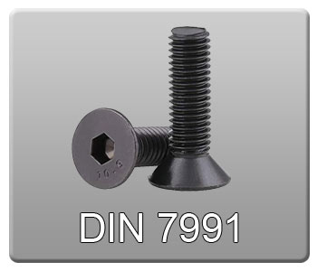 پیچ آلن سر تخت استاندارد DIN7991
